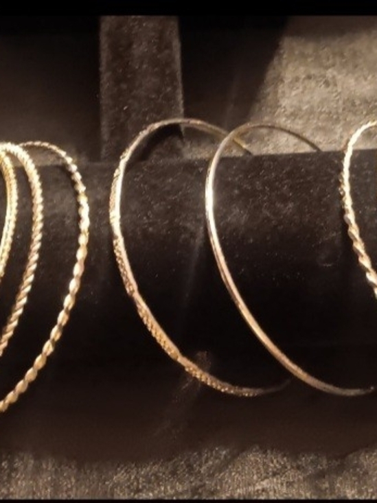 Jewelry - Gold Hoop Earrings Set - Elegant Women's Hoops
